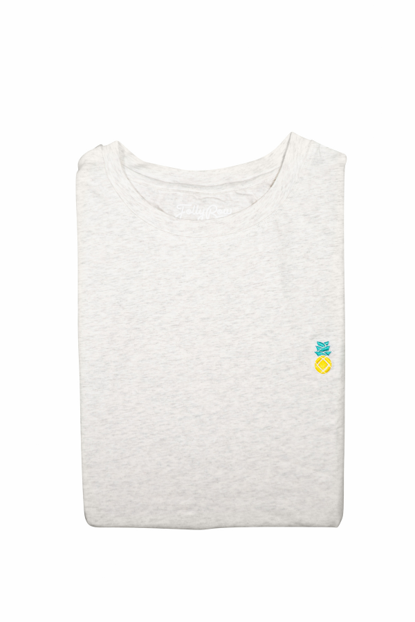 THE COMFORT TEE - LONG SLEEVE - LIGHT HEATHER GREY