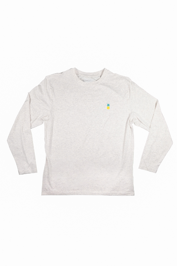 THE COMFORT TEE - LONG SLEEVE - LIGHT HEATHER GREY