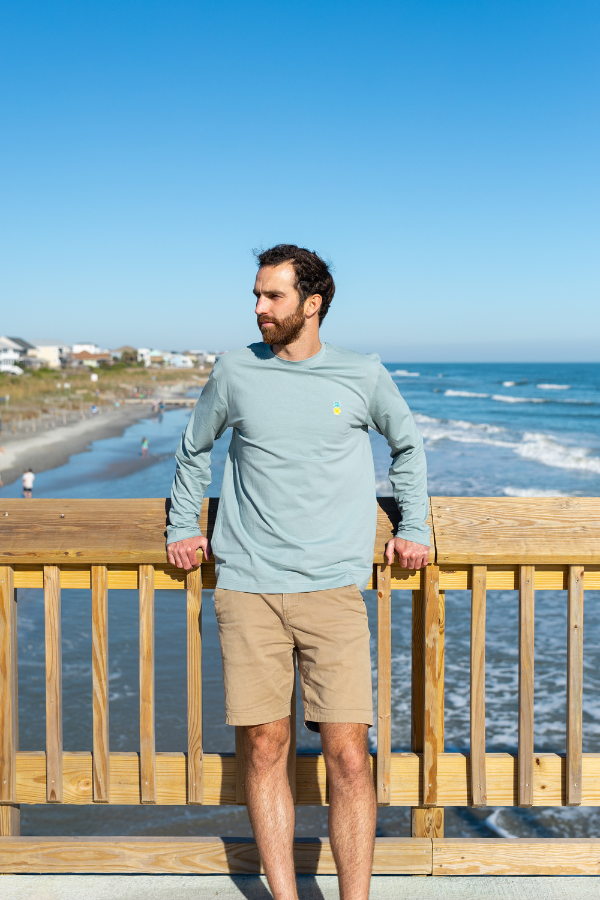 THE COMFORT TEE - LONG SLEEVE - SEAFOAM GREEN