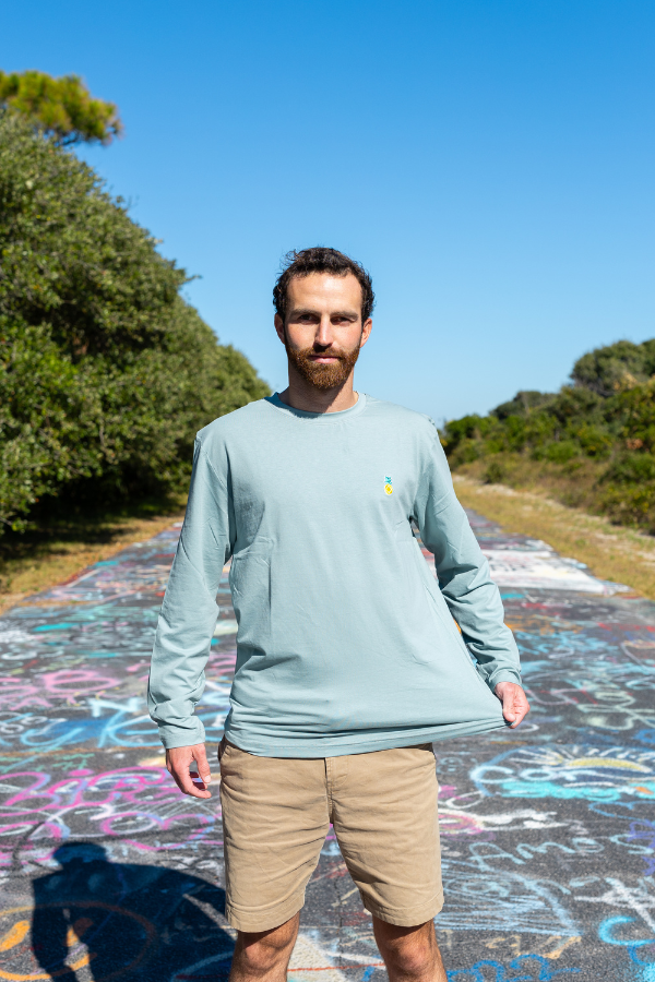 THE COMFORT TEE - LONG SLEEVE - SEAFOAM GREEN