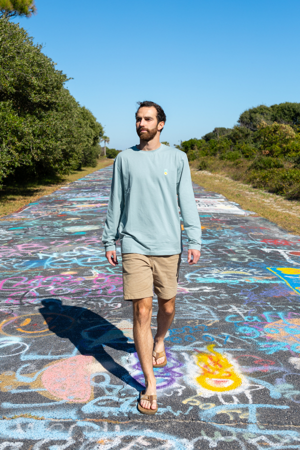 THE COMFORT TEE - LONG SLEEVE - SEAFOAM GREEN