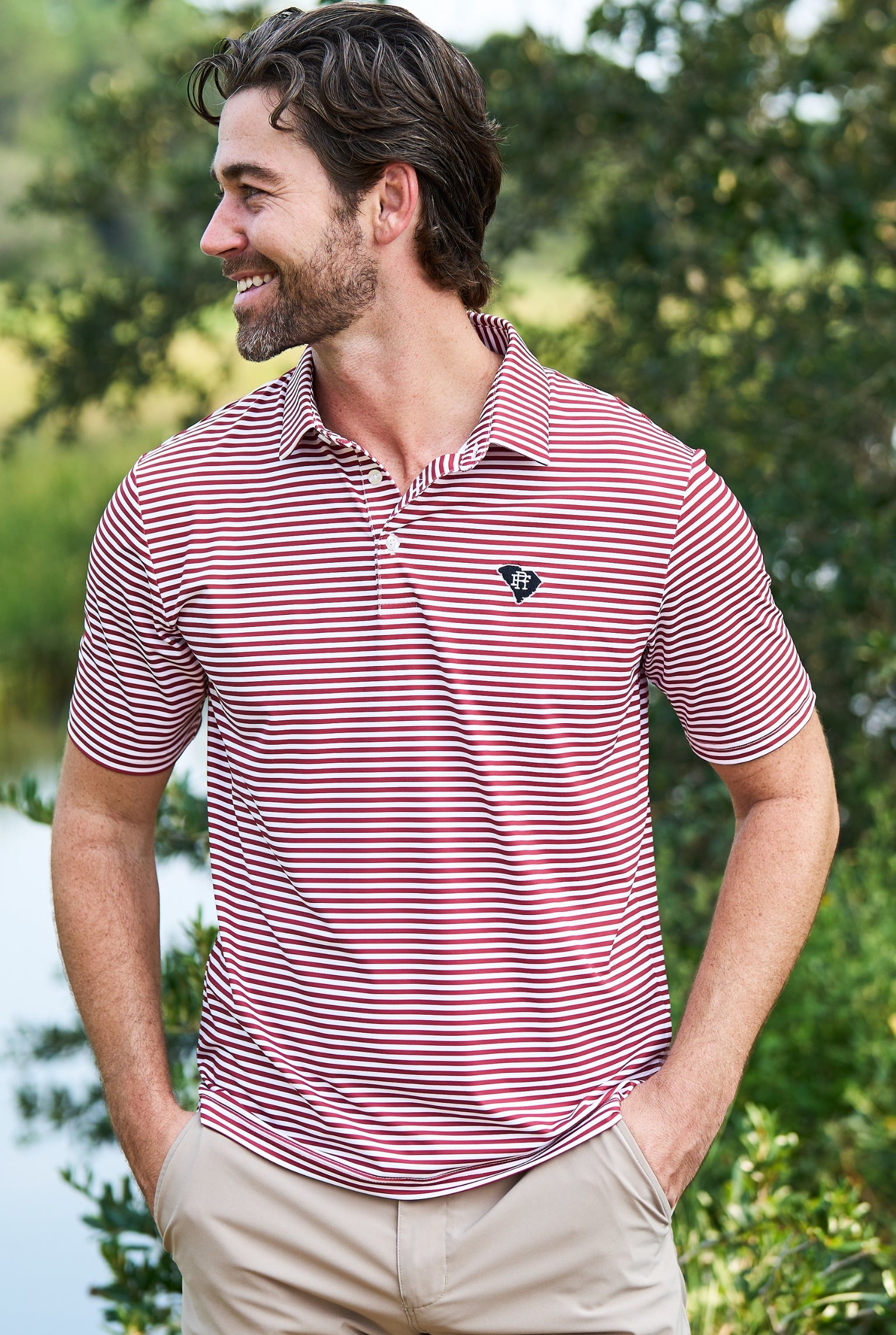 The Cooper Stripe | Garnet/White