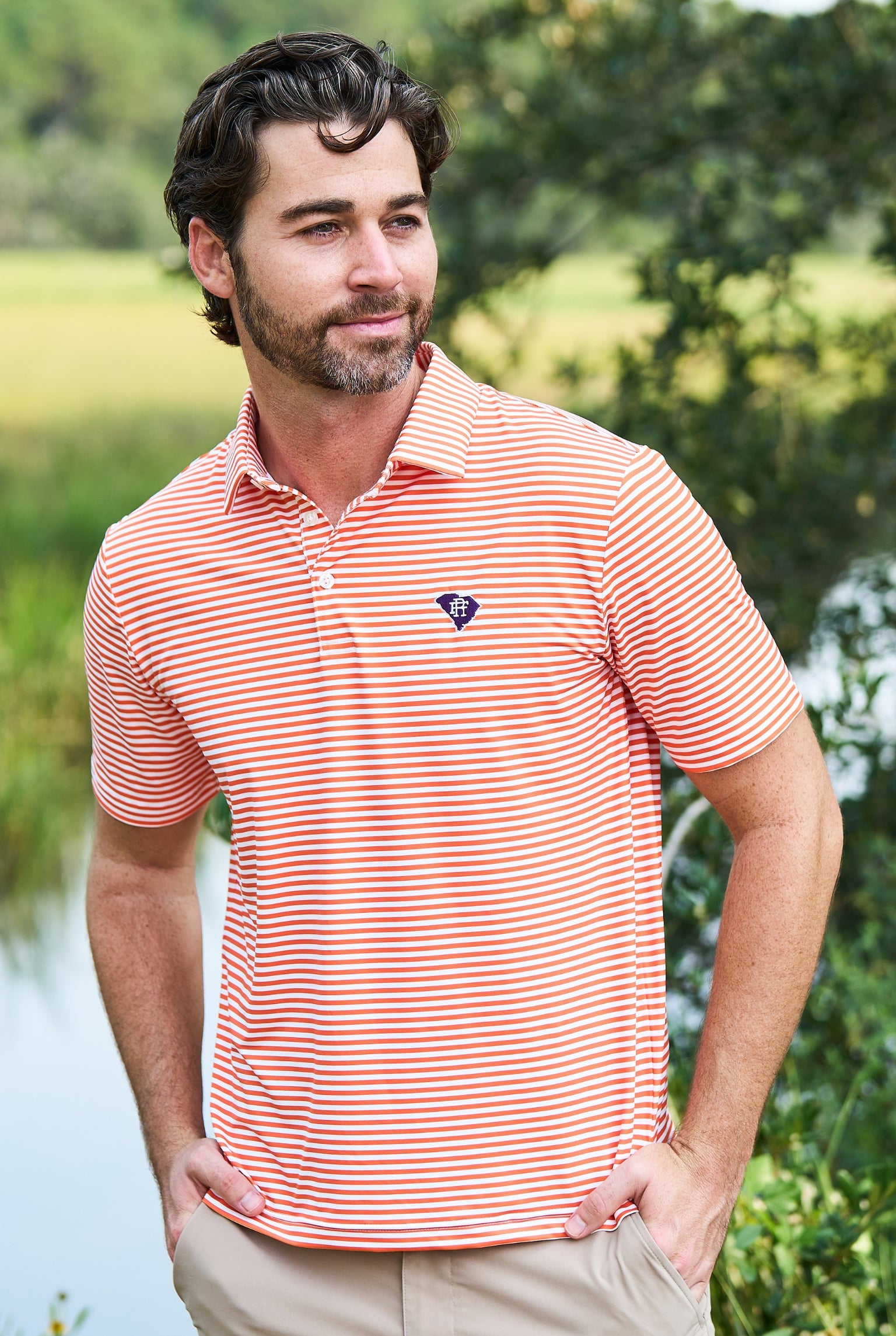 The Cooper Stripe | Orange/White