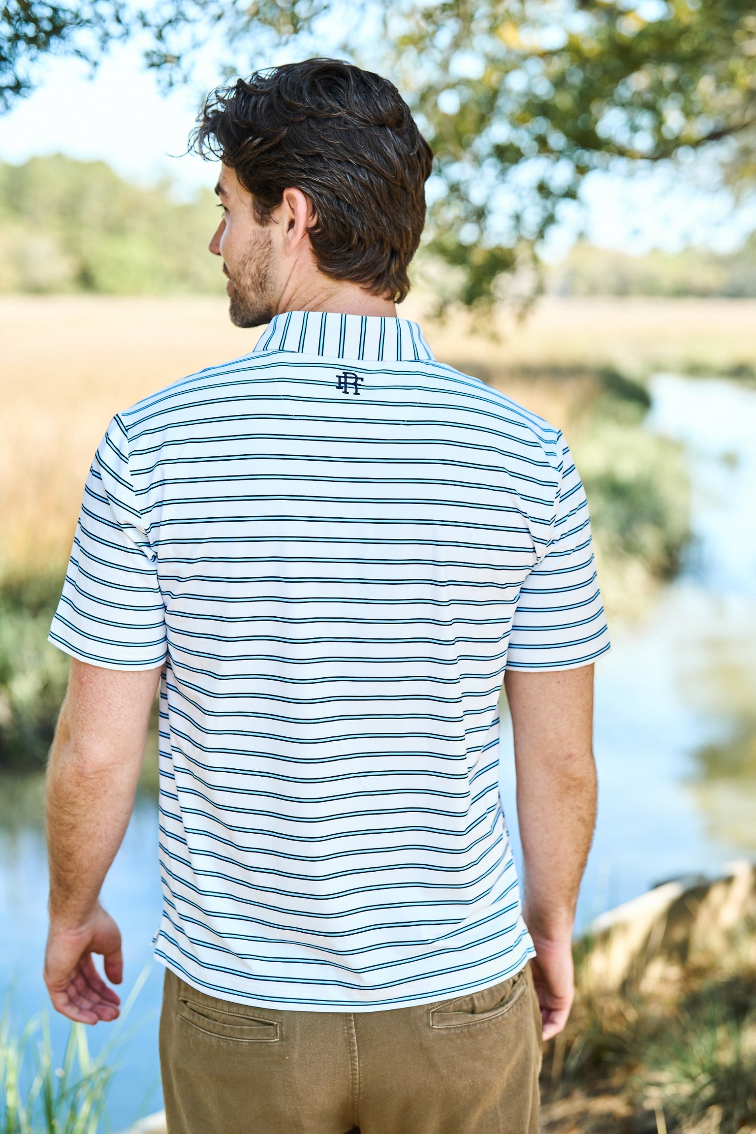 The Byron Stripe | Navy/Sky Blue/White
