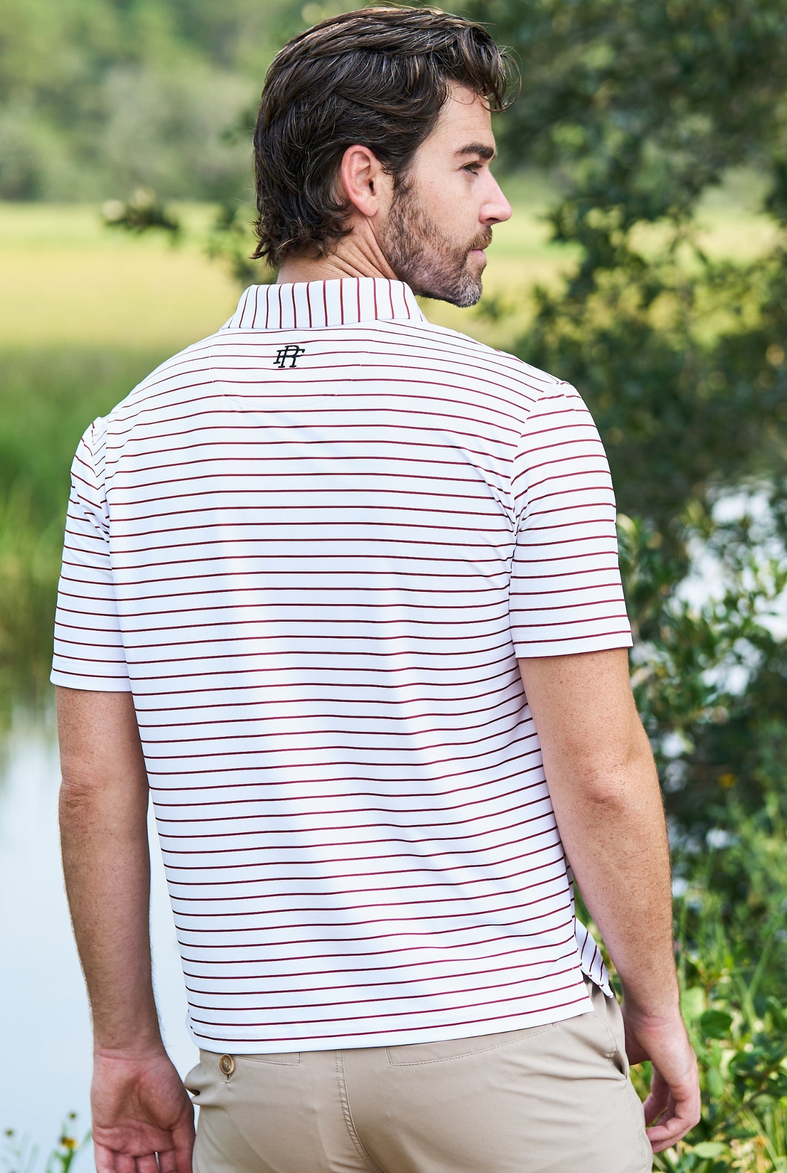 The Arnold Stripe | White/Garnet