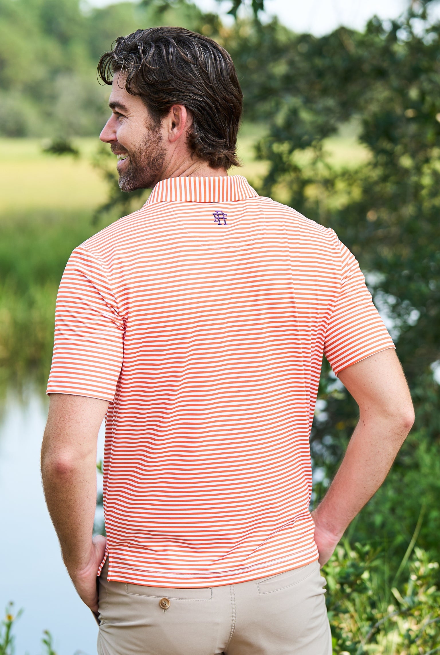 The Cooper Stripe | Orange/White