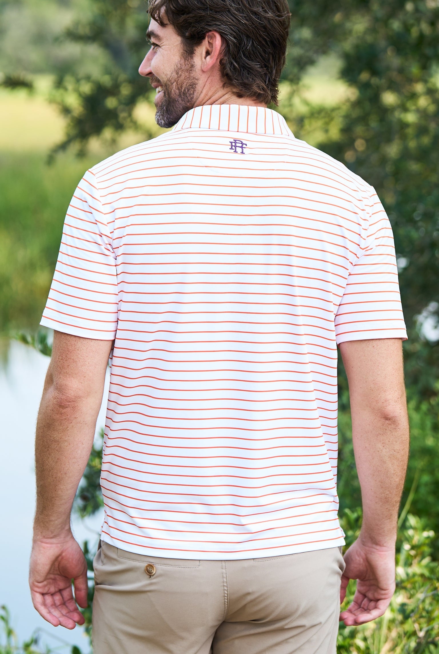 The Arnold Stripe | White/Orange