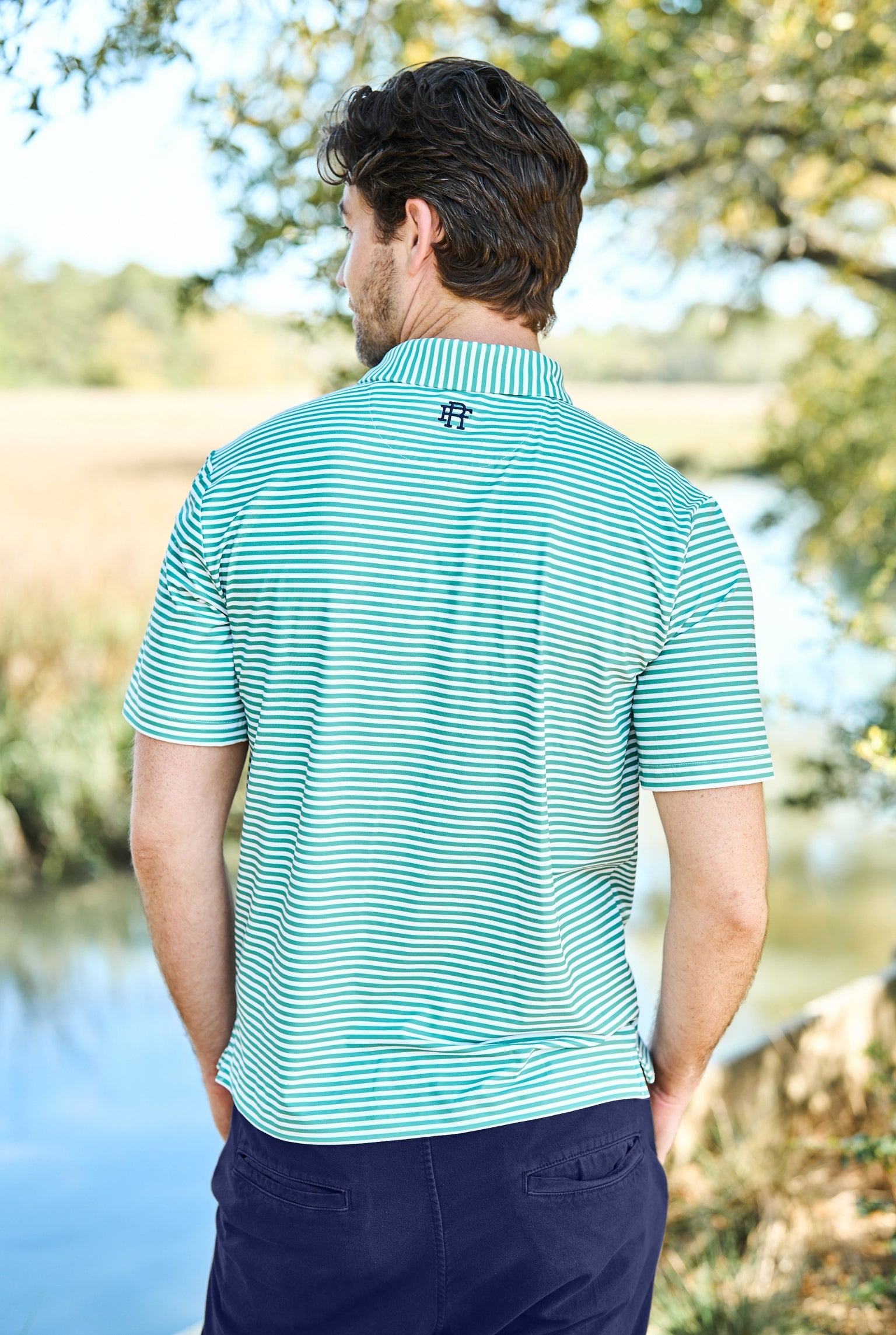 The Cooper Stripe | Palmetto Green/White