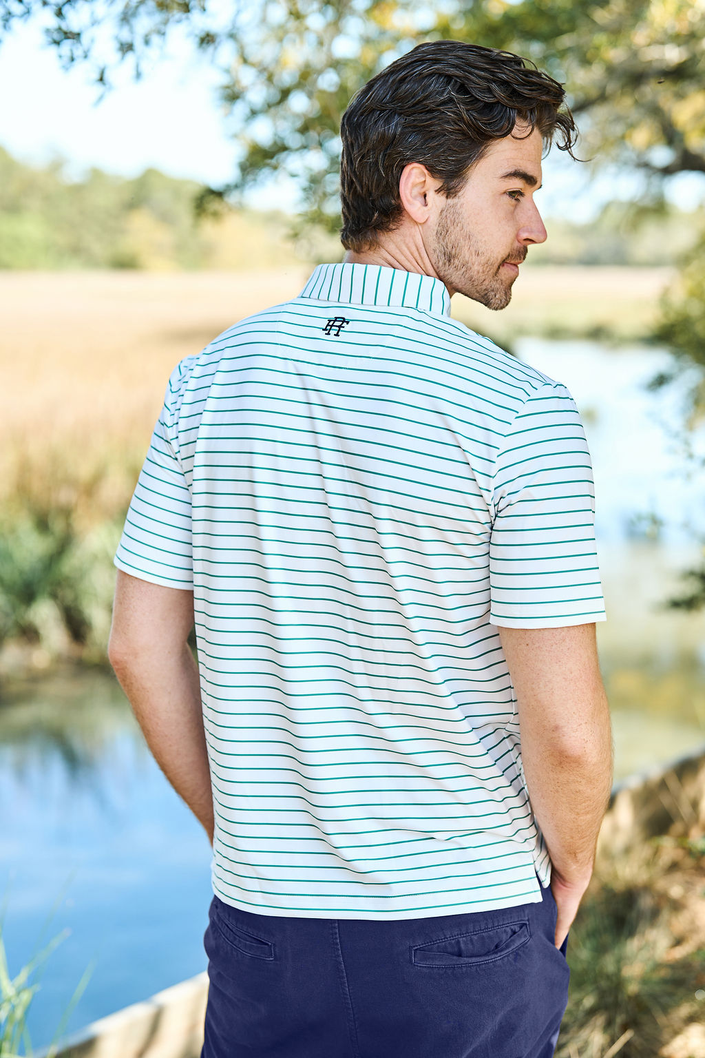 The Arnold Stripe | White/Palmetto Green
