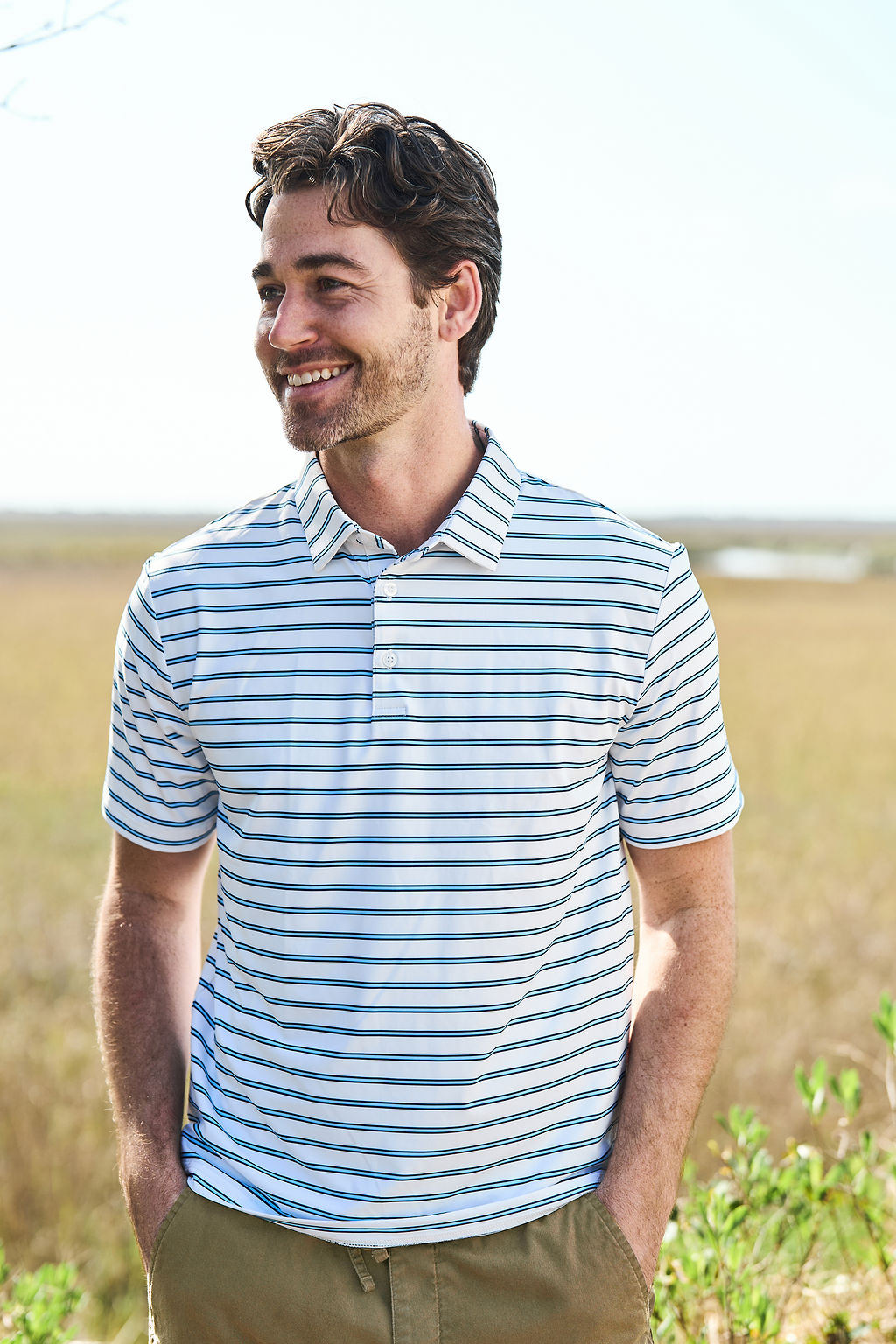 The Byron Stripe | Navy/Sky Blue/White