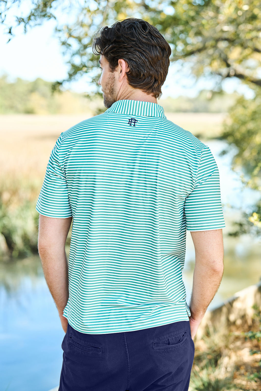 The Cooper Stripe | Palmetto Green/White